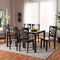 Baxton Studio Nicolette Modern and Contemporary Two-Tone Dark Brown and Walnut Brown Finished Wood 7-PC Dining Set 179-11389-10519-Zoro - alternate 9
